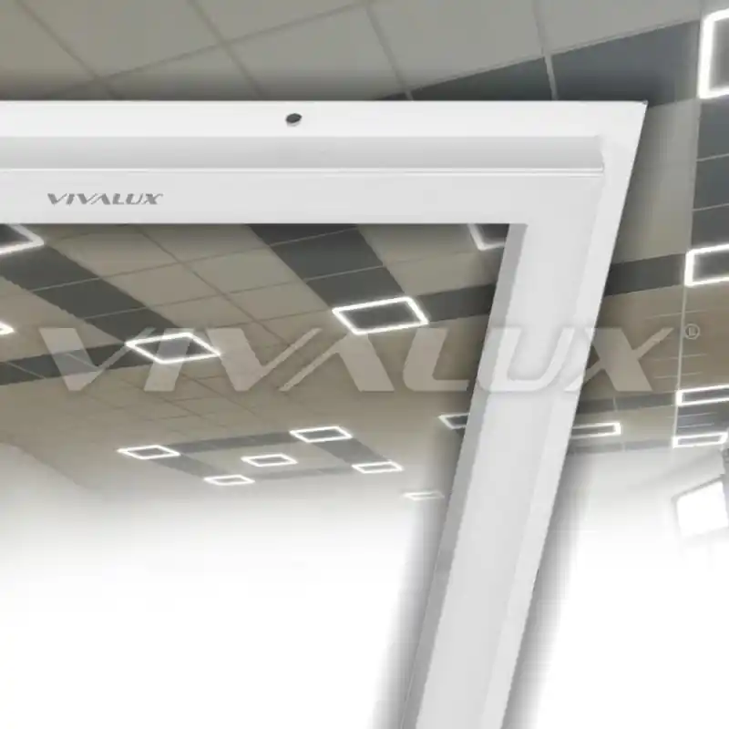 Panou LED Vivalux SOLO, 40W, 3600 lm, lumina neutra (4000K),IP20, 591x591x10mm, aluminiu, Alb Premium
