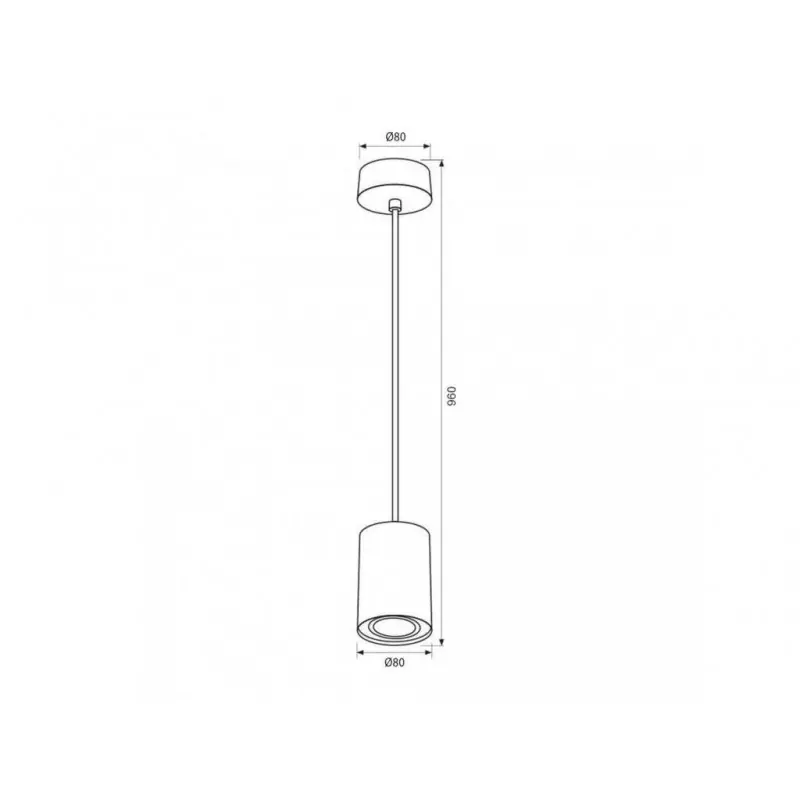 Popular Pendul Vivalux BK FARGO, GU10, Ø80mm, cablu 1m, Negru, bec neinclus