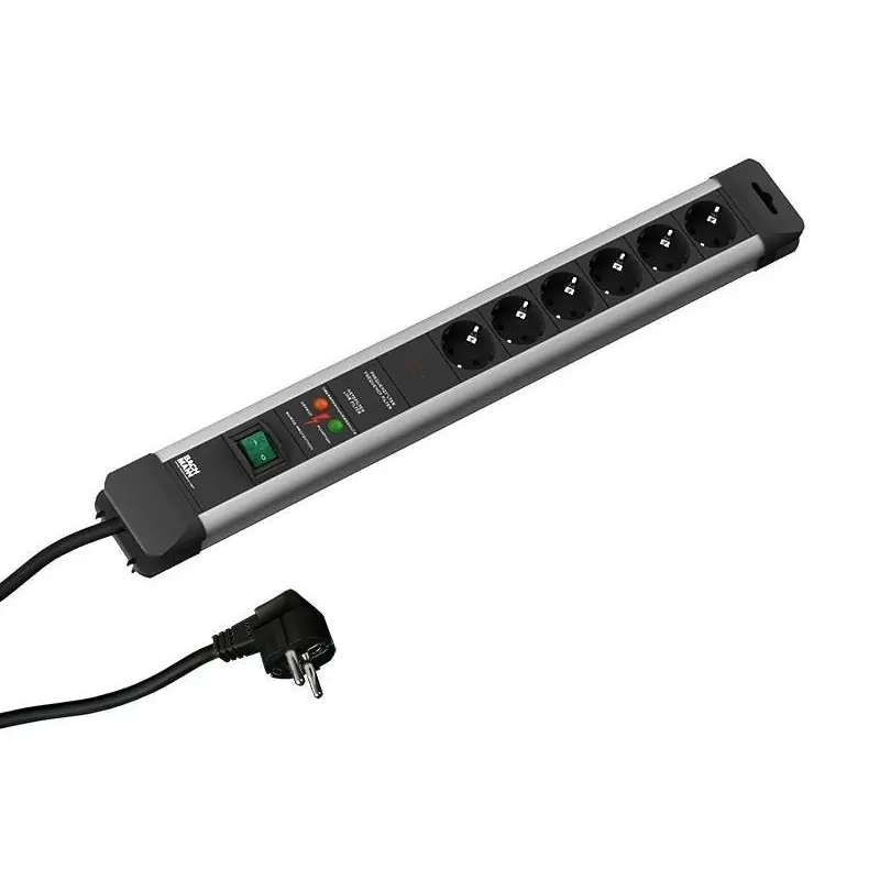 Prelungitor Bachmann CONNECTUS 6xCEE7/3 PC, cu intrerupator, 1xPSTFFR, cordon 2m H05VV-F 3G1.5 (protectie supratensiune, filtru Calitate înaltă