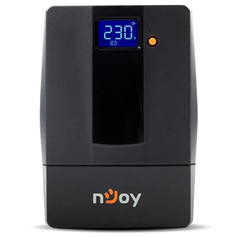 Promoție UPS nJoy Horus Plus 600, 600VA/360W, Afisaj LCD cu ecran tactil, 2 Prize Schuko cu Protectie, Repornire Automata, RJ11 protectie