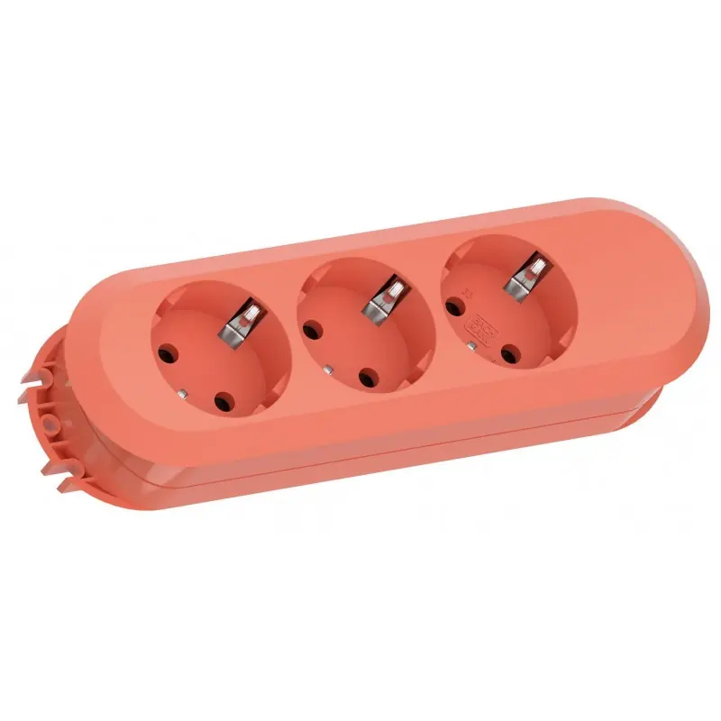 Bestseller Prelungitor Bachmann SMART 3xCEE7/3, fara intrerupator, lungime cablu 1.5m, H05VV-F 3G1.5 Cherry Red , nedemontabil