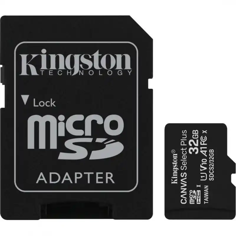 Card de Memorie MicroSDHC Kingston Select Plus, 32GB, Adaptor SD, Class 10 Plată securizată