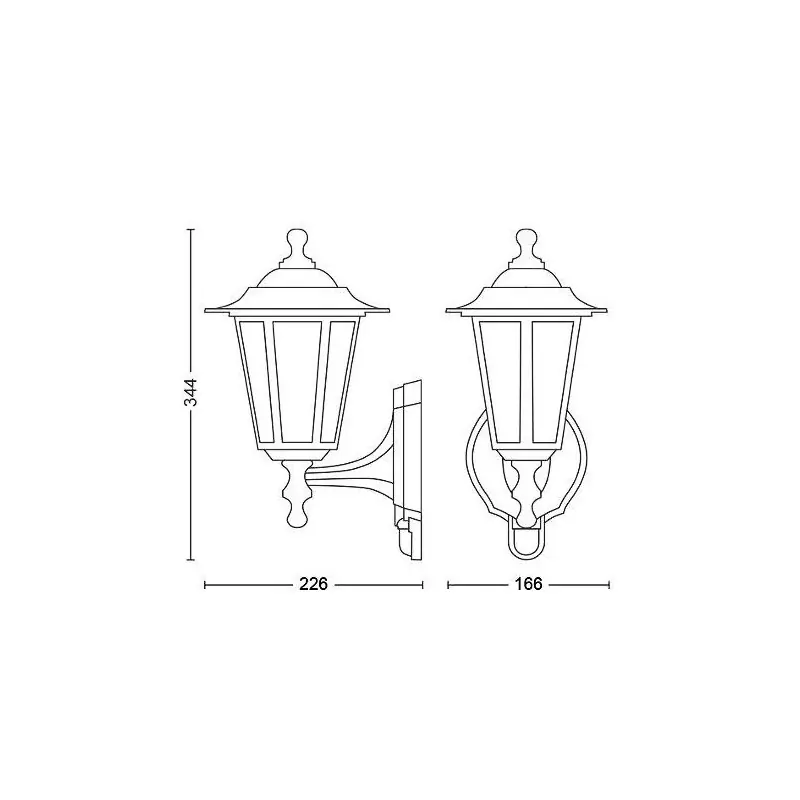 Super ofertă Aplica tip felinar pentru exterior cu senzor de miscare PhilipsPekingUP, 1xE27, max 60W, IP44, 220x175x370mm, Negru