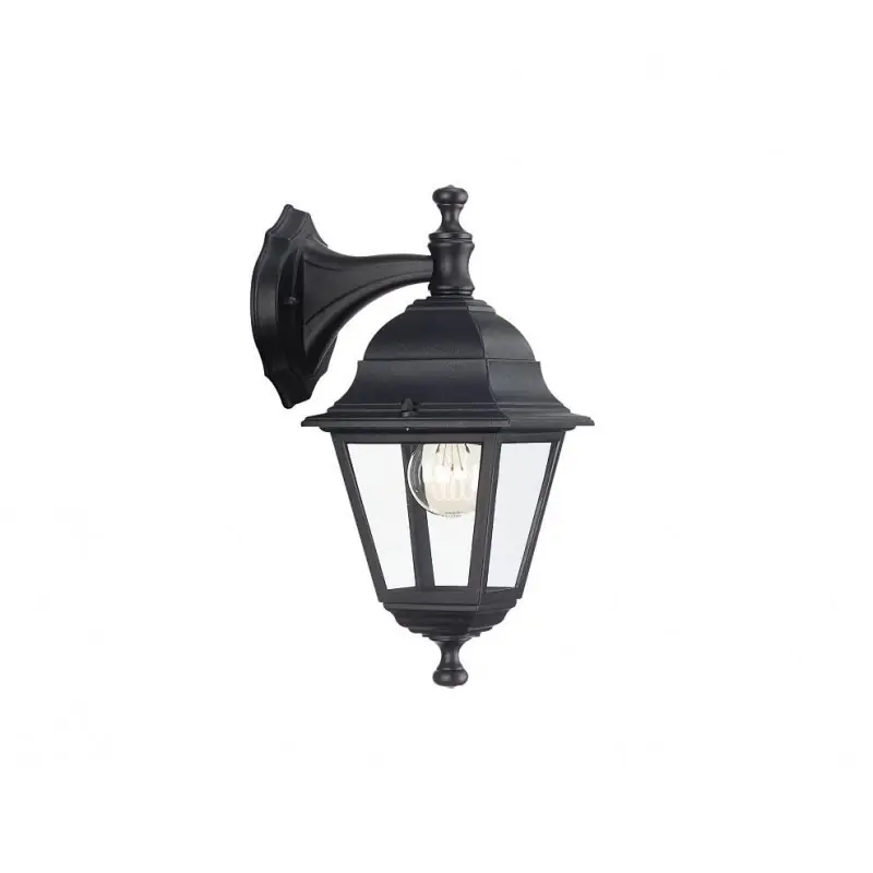 Aplica tip felinar pentru exterior Philips Lima DOWN, 1xE27, max 60W ,IP44, 205x150x355mm, Negru Plată securizată