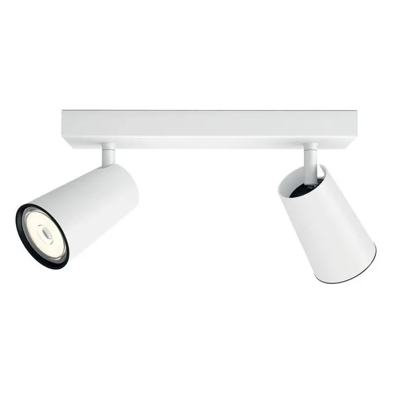 Lichidare de stoc Spot LED Philips myLiving Paisley, 2xGU10, 5.5W, IP20, Metal, Alb