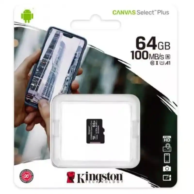 Card de Memorie MicroSDXC Kingston, 64GB, Select Plus, Clasa 10 UHS-I Performance, R: 100 MB/s Lichidare de stoc