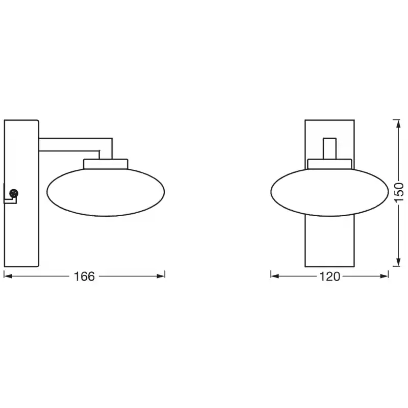 Aplica LED inteligenta pentru baie Ledvance SMART+ Wifi Orbis Elypse 120, 7W, 500 lm, lumina alba (3000-6500K), IP44, 120x166x15 Ofertă specială