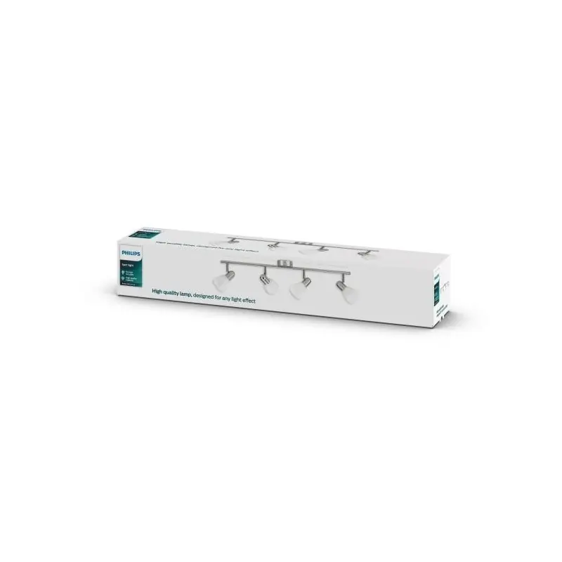 Livrare rapidă Spot Philips Essentials Burlap, 4xE14, 4x40W, IP20, 14.5x69x19.5cm ,Crommat