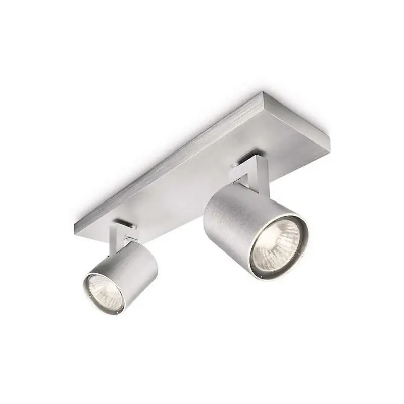 Spot Dublu Philips Runner, 2xGU10, 2x20W, IP20, 10.9x30.5x9cm, Metal ,Argintiu Comandă acum