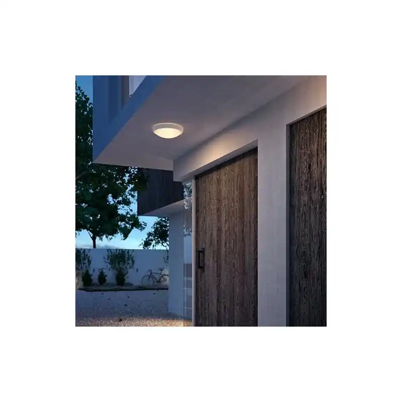 Plafoniera LED pentru exterior Philips Doris, 6W, 600 lm, luminacalda(2700K), IP54, 22 cm, Alb Ieftin