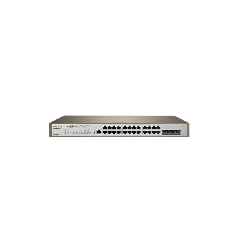 Vezi acum IP-COM PRO-S24-410W, 24 x 10/100/1000 Base-T Ethernet ports(PoE), 4 x 1000 Base-X SFP ports, Standards&Protocols: IEEE 802.3/3u/