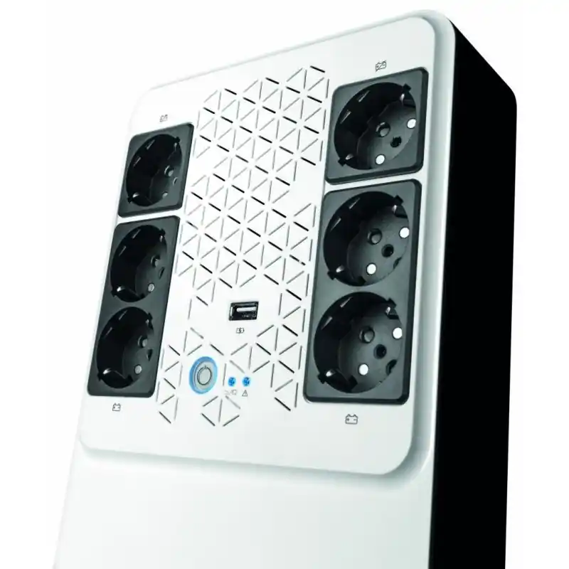 UPS Legrand MULTIPLUG 800, 800VA/480W, 6x German standard sockets, USB charger, baterie 1x 12V 7.2Ah, 230V, tehnologie Line inte Ofertă de sezon