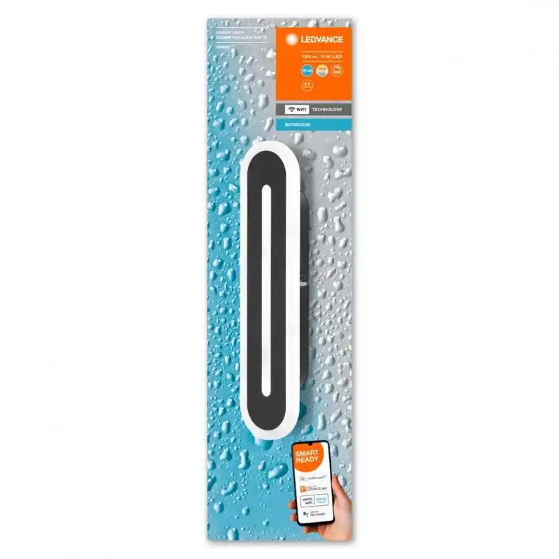 Disponibil imediat Aplica LED inteligenta pentru baie Ledvance SMART+ Wifi Orbis Bath 300, 13W, 1200 lm, lumina alba (3000-6500K), IP44, 300x50x70m