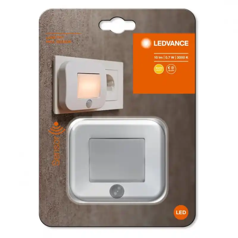 Lampa de veghe Ledvance LUNETTA Hall cu senzor de lumina, 0.7W, 10 lm, lumina calda (3000K) Transport gratuit