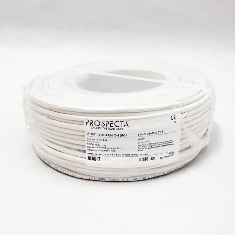 Cablu alarma 6 x 0.22 + 2 x 0.75 premium, cupru 100%, cod: I049IT, Li-Y (ST)Y, made in Italy, utilizare pentru sisteme de alarma Ofertă specială
