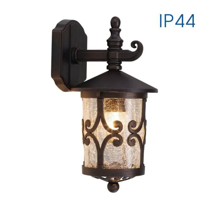 Aplica tip felinar Vivalux JARDIN DOWN, E27, max. 1x60W, IP44 ,175x155x320mm, COFFEE, bec neinclus Plată sigură