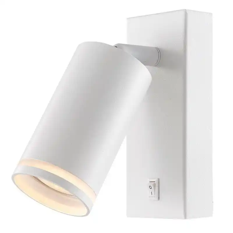 Aplica tip Spot reglabil cu intrerupator Vivalux ROUND KING, GU10, max. 35W, IP20, 83x60x140mm, Alb, bec neinclus Plată sigură