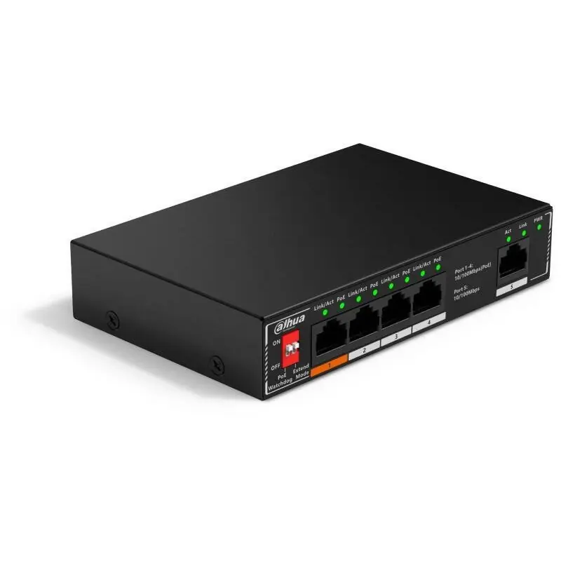 Calitate înaltă Switch Dahua DH-SF1005P 5 porturi, 4 porturi POE