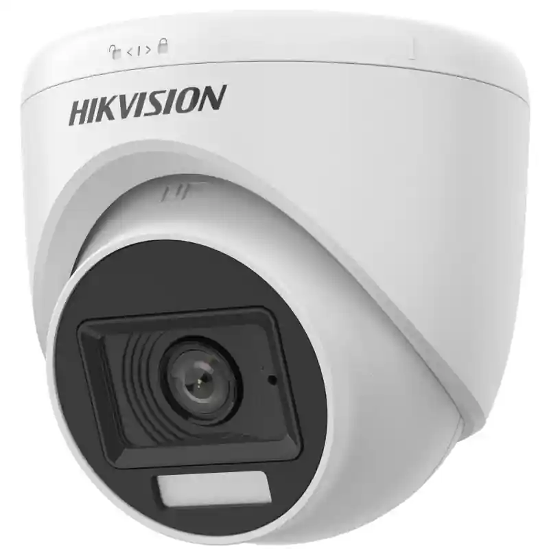 Camera de supraveghere Turret 3k Smart Hybrid Light Audio Fixed Hikvision DS-2CE78K0T-LFS(2.8MM), lentila fixa: 2.8mm, iluminare Ofertă limitată