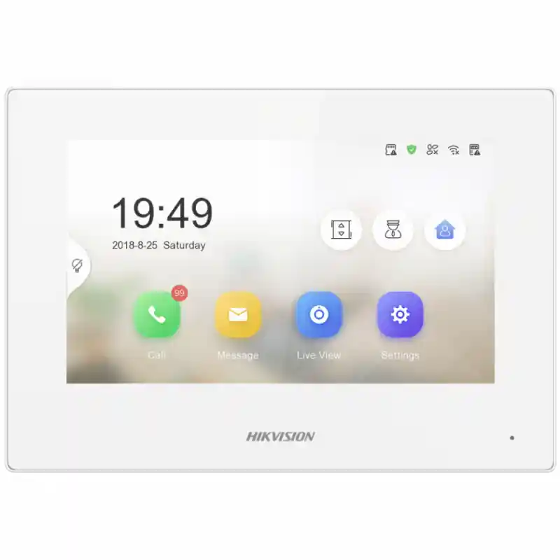 Cel mai bun preț Monitor videointerfon ALB 7inch color Hikvision DS-KH6320-LE1/W(B) LCD Resolution 1024 × 600, ROM 32 MB, RAM 128 MB, Audio compr