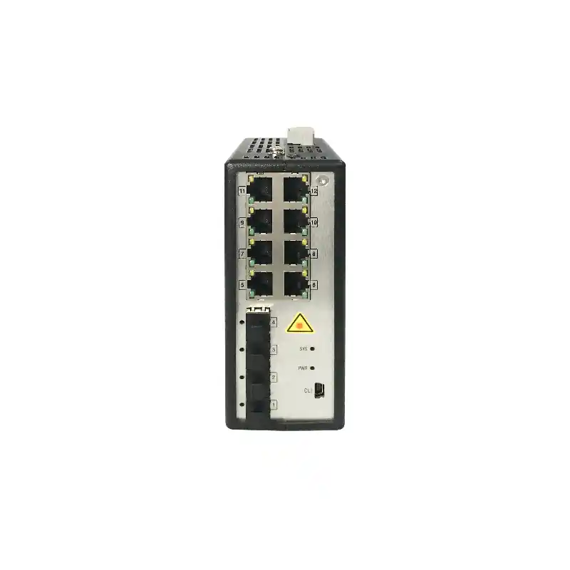 Ultima șansă NVR Hikvision 8 canle DS-3T3512P, 4 × 1000BaseX SFP Port, 8 × 802.3af/at PoE/PoE+ 10/100/1000BaseT Port, and 1 × Management Seri