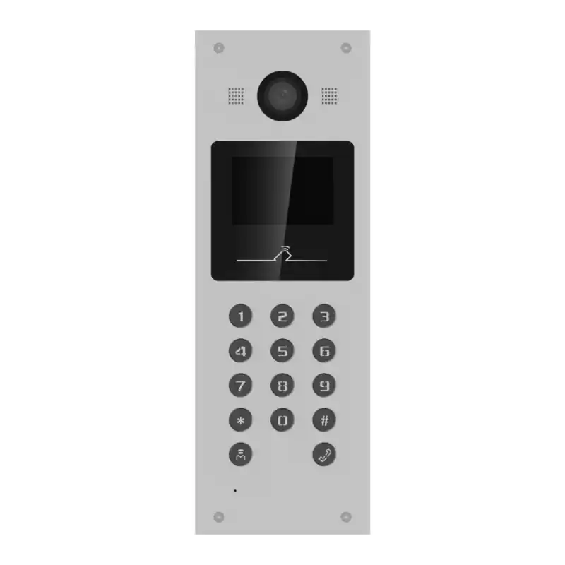 Discount Post videointerfon de exterior pentru blocuri Hikvision DS-KD3003-E6, monitor LCD color3.5-inch, rezolutie 480 × 320, camera v