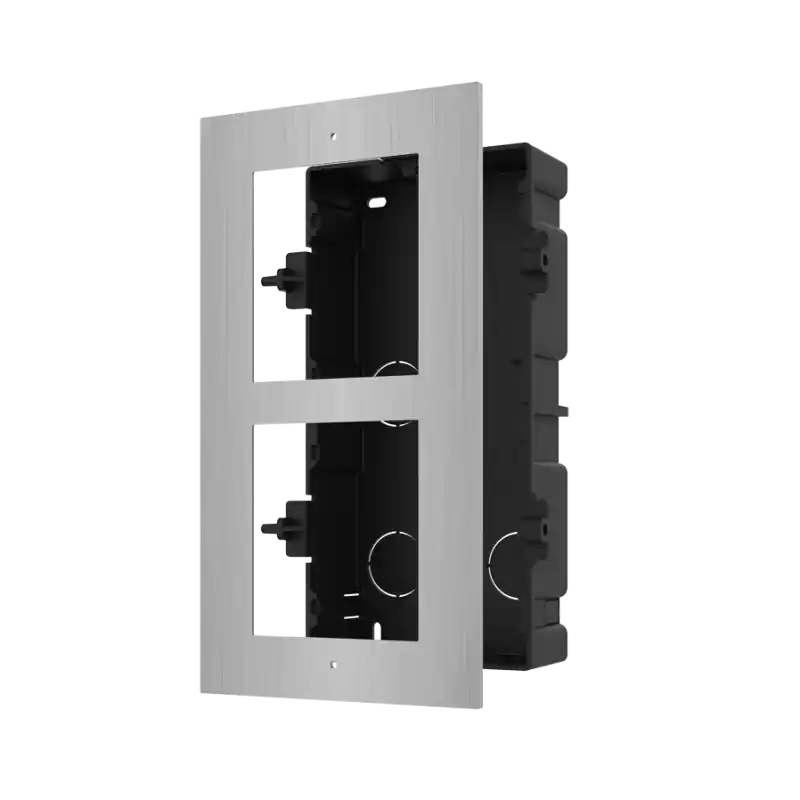 Discount Panou frontal pentru 2 module de videointerfon modular Hikvision DS-KD- ACF2/S permite conectarea a 2 module de interfon modular