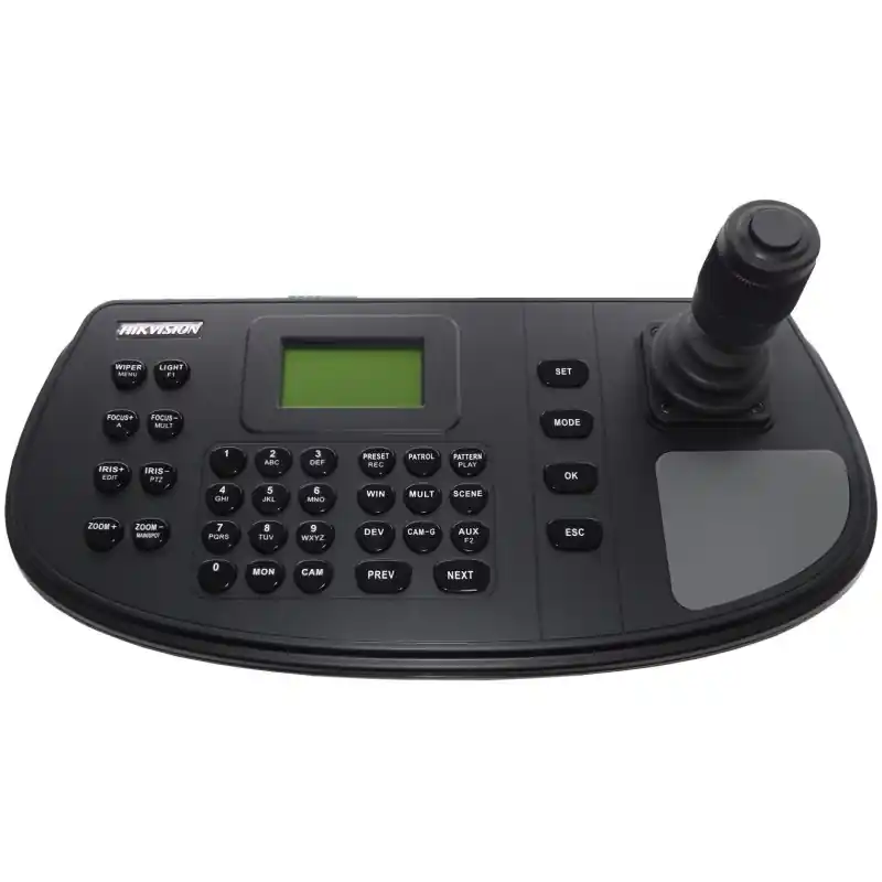 Tastatura Hikvision DS-1200KI, joystick pe 4 axe, ecran 128X64management pentru 16 utilizatori, 1 administrator si 15 operatori. Bestseller