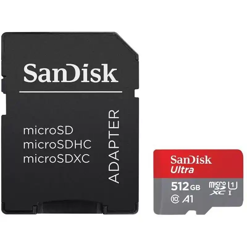 Card de Memorie MicroSDXC SanDisk, 512GB, UHS-I, Class 10, 80MB/s + Adaptor Chilipir