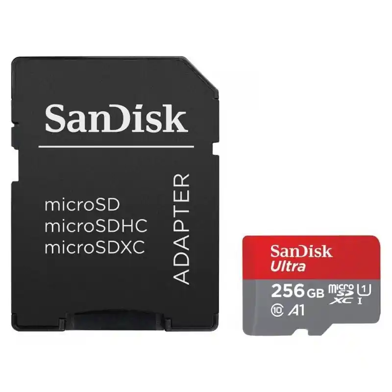 Doar azi Card de Memorie MicroSDXC SanDisk, 256GB, UHS-I, Class 10, 80MB/s + Adaptor