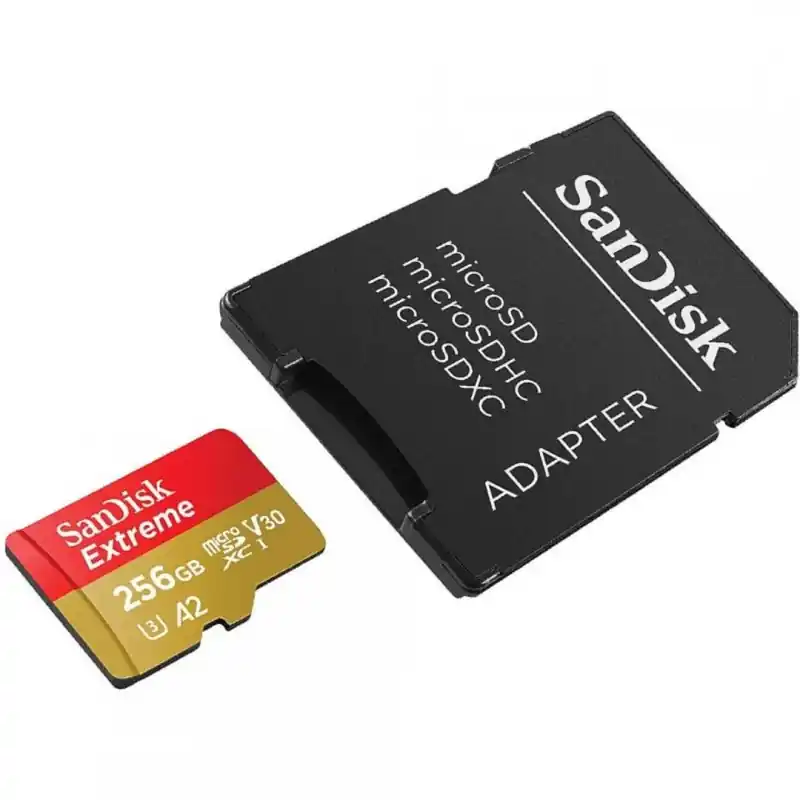 Card de Memorie MicroSDXCSanDisk Extreme PLUS, 256GB, Clasa 10, R/W speed: up to 100MB/s/ 90MB/s, include adaptor SD (pentru t Discount