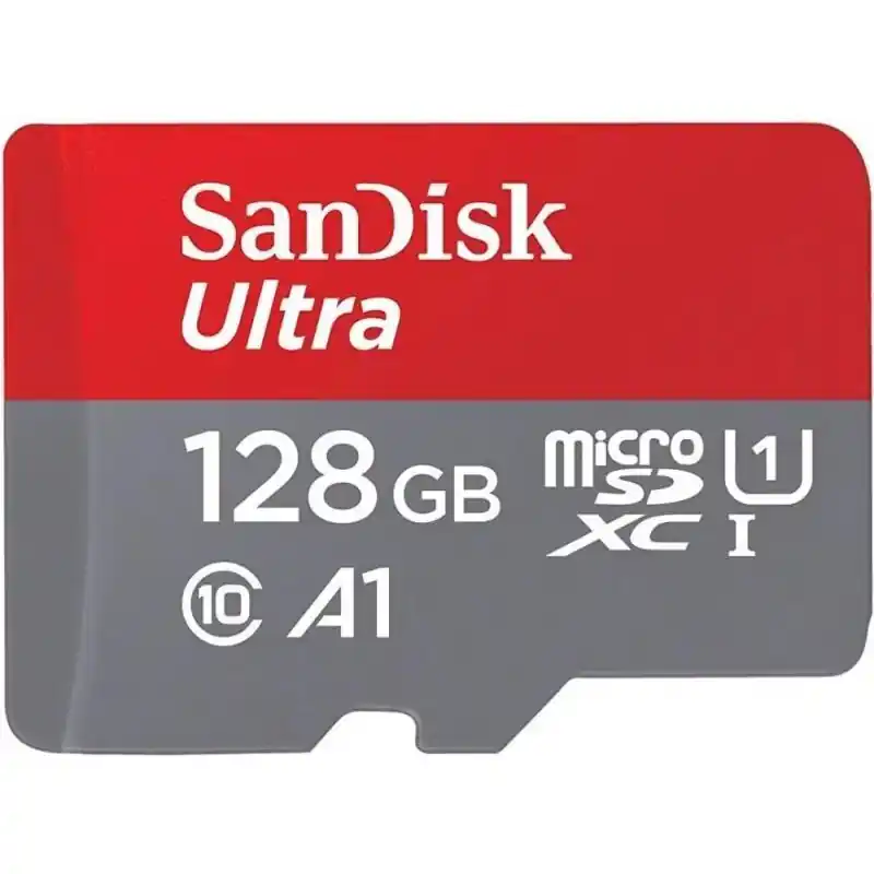 Card de Memorie MicroSDXC SanDisk Ultra, 128GB, Clasa 10, R/W speed: up to 100MB/s/, 90MB/s, include adaptor SD (pentru telefon) Ofertă de sezon