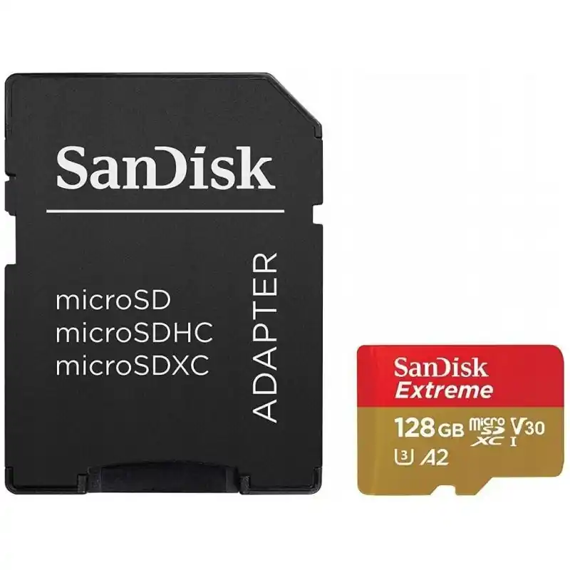 Card de Memorie MicroSDXC SanDisk, 128GB, UHS-I, Class 10, 80MB/s + Adaptor Promoție