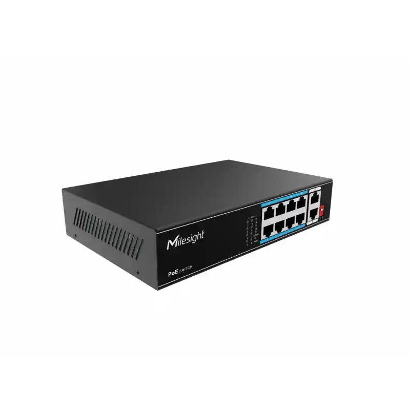 Transport gratuit POE Switch Milesight 4 Porturi POE, Porturi: 4X10/100Mbps POE ports (RJ45) + 2X100Mbps uplink ports, Alimentare: AC 100~240V, 50