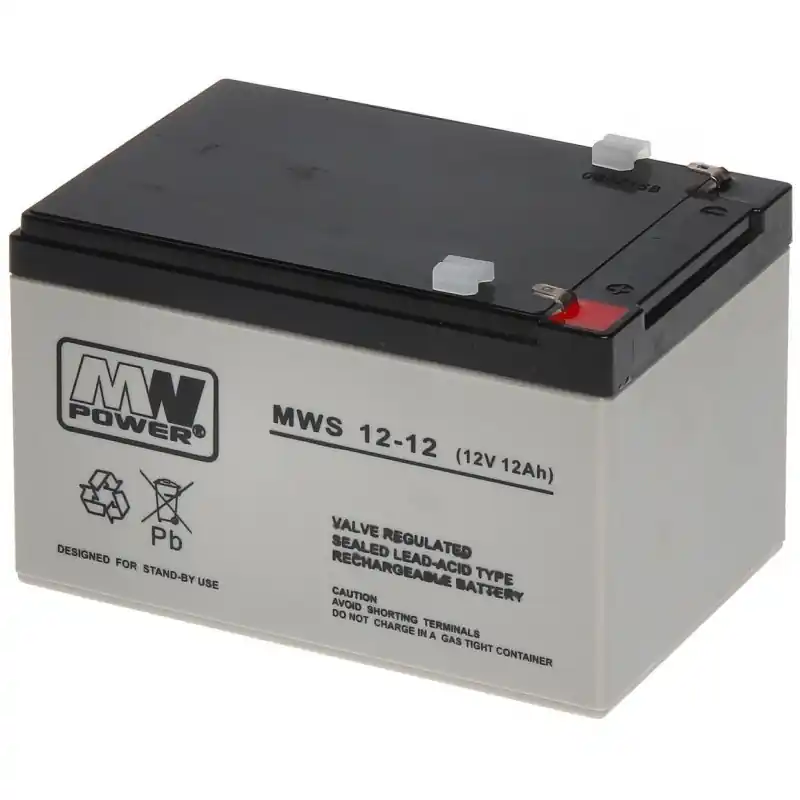 Acumulator AGM 12Ah 12V seriaMW Power,MWS12-12, terminal de conexiune F1, dimensiuni 151x98x100 mm, greutate 3,25 kg Lichidare de stoc