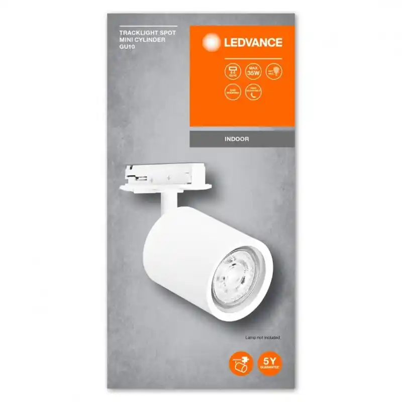 Cel mai bun preț Spot cu montaj pe sina Ledvance TRACKLIGHT MINI CYLINDER ,1xGU10(neinclus), max 35W, IP20, reglabil, Ø65x135mm, Alb
