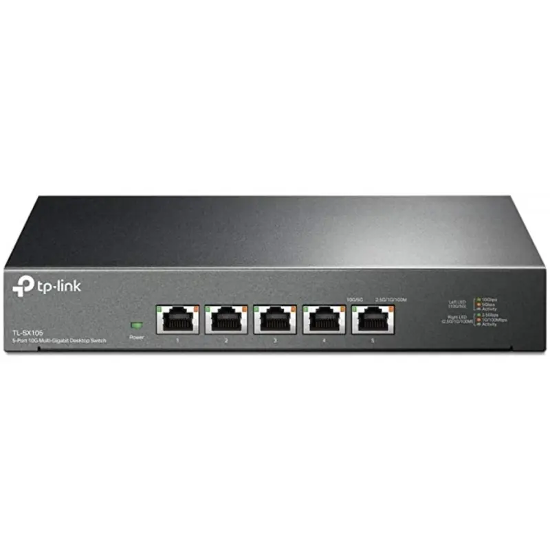 Cel mai vândut "5-Port 10G Multi-Gigabit Desktop Switch PORT: 5× 10G RJ45 Ports SPEC: Desktop Steel Case FEATURE: Plug and Play"