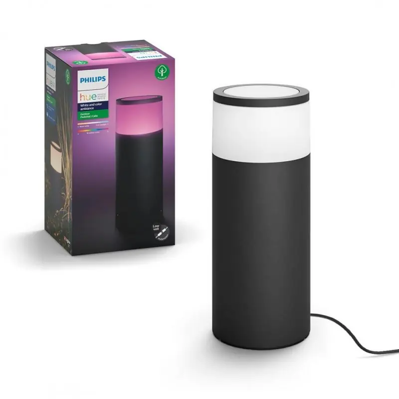 Stalp LED RGB extensie pentru iluminat exterior Philips Hue Calla, 8W (49W), 590 lm, lumina alba si color (2000-6500K), IP44, 25 Ofertă limitată