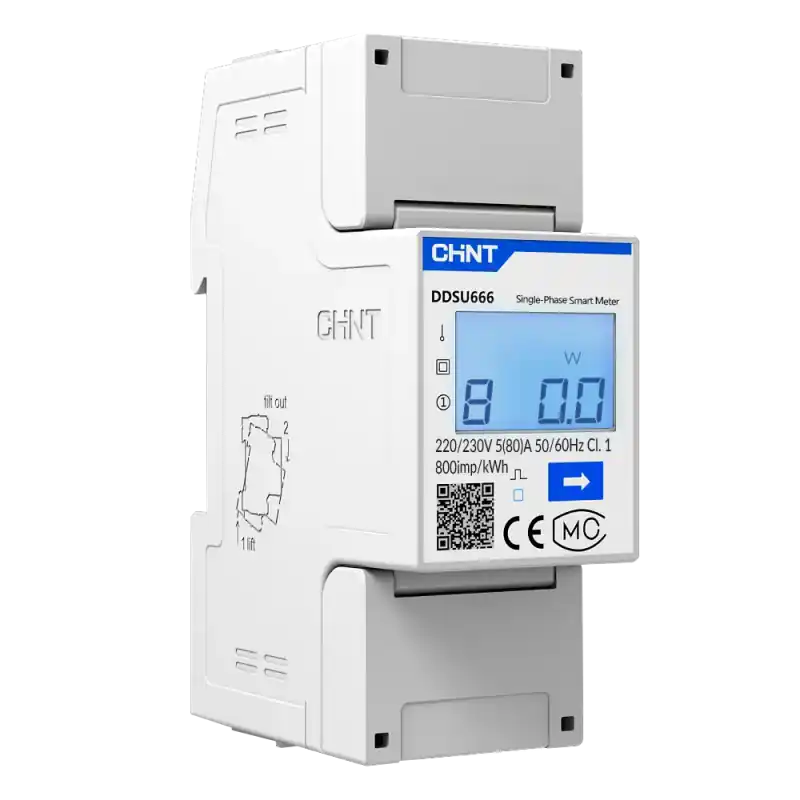 Livrare expres Controler solar cu masurare bidirectionala, nJoy Smart Meter monofazat, Ecran LCD, Instalare pe sina tip DIN