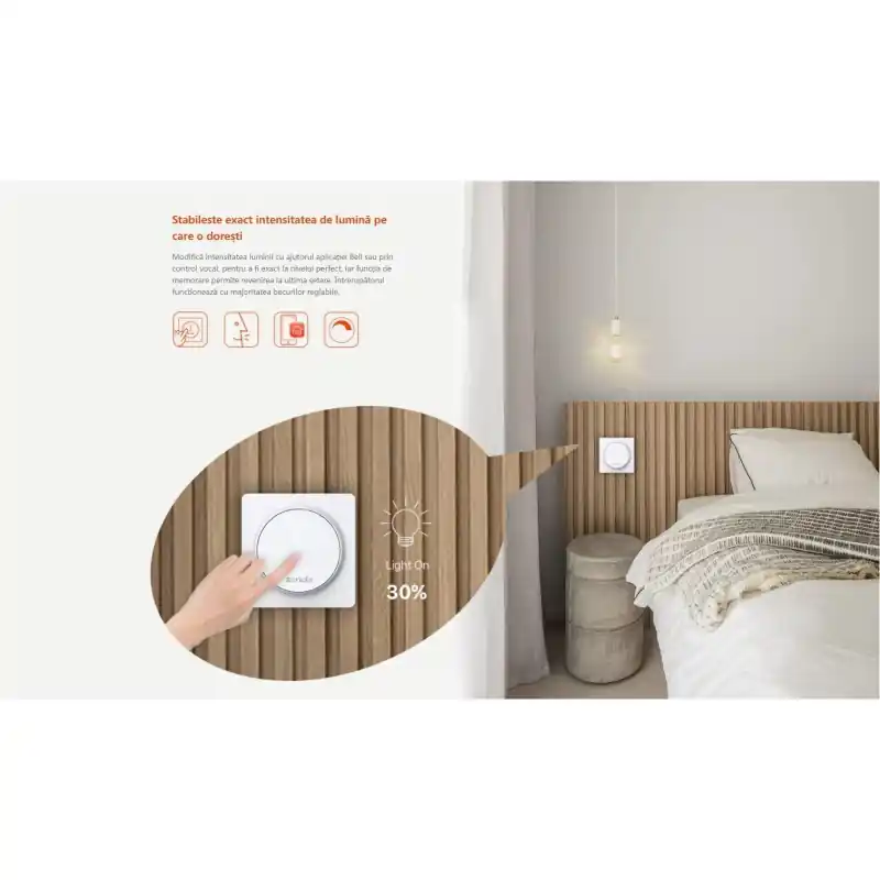 TENDA SS9 intrerupator WIFI inteligent cu variator (dimmer), protocol wifi: IEEE 802.11b/g/n, 2.4 GHz, smart outlets: Amazon Ale Ieftin