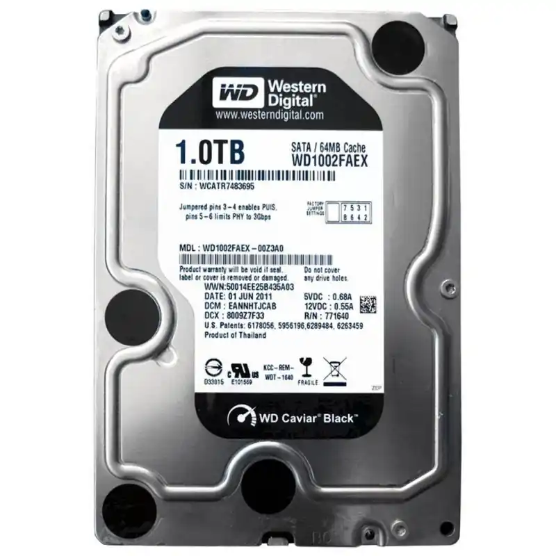 Doar azi HDD intern WD Black 1TB , Serial ATA-III 7200 RPM, 64MB