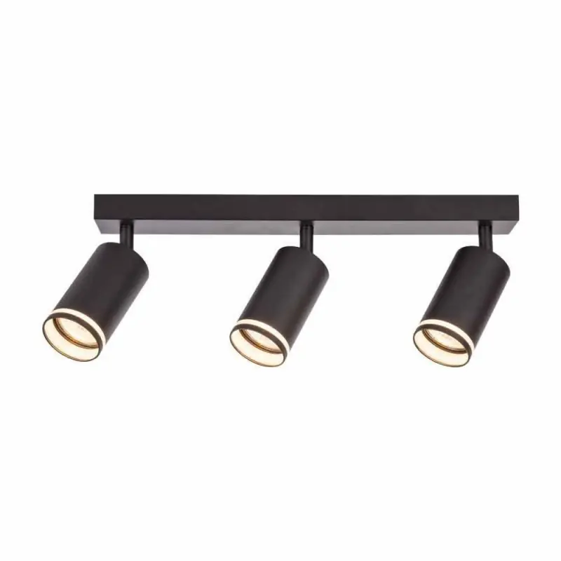 Popular Spot triplu reglabil Vivalux KING, 3xGU10, max 3x35W, IP20, 360x55x165mm, Negru, becuri neincluse