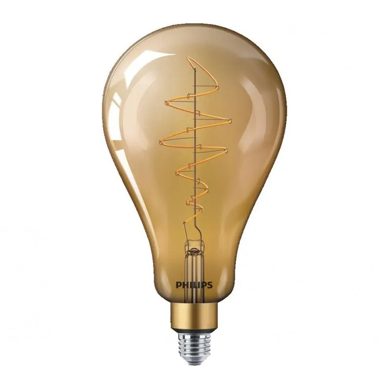 Bec LED vintage (decorativ) Philips Classic Gold Giant A160, EyeComfort, E27, 7W (40W), 470 lm, lumina calda (1800K), dimabil, c Ofertă