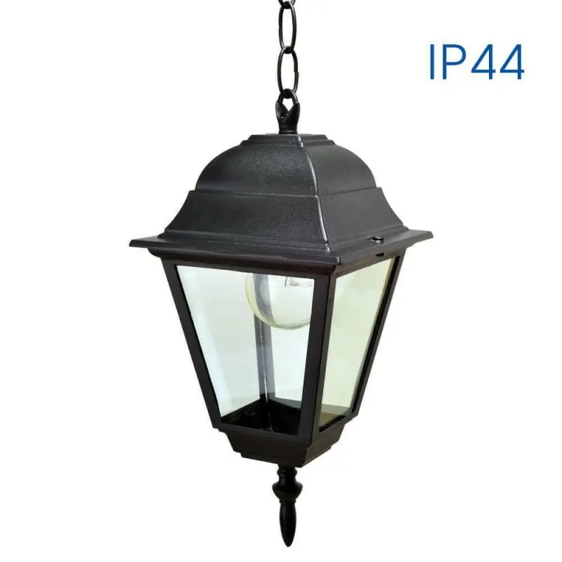Nu rata Pendul tip felinar Vivalux RIGA, E27, max 1x60W, IP44, 145x145x1150mm, Negru, bec neinclus