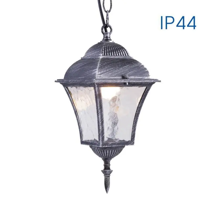 Pendul tip felinar Vivalux SOFIA, E27, max 1x60W, IP44, 145x145x1000mm, Argintiu, bec neinclus Noutate