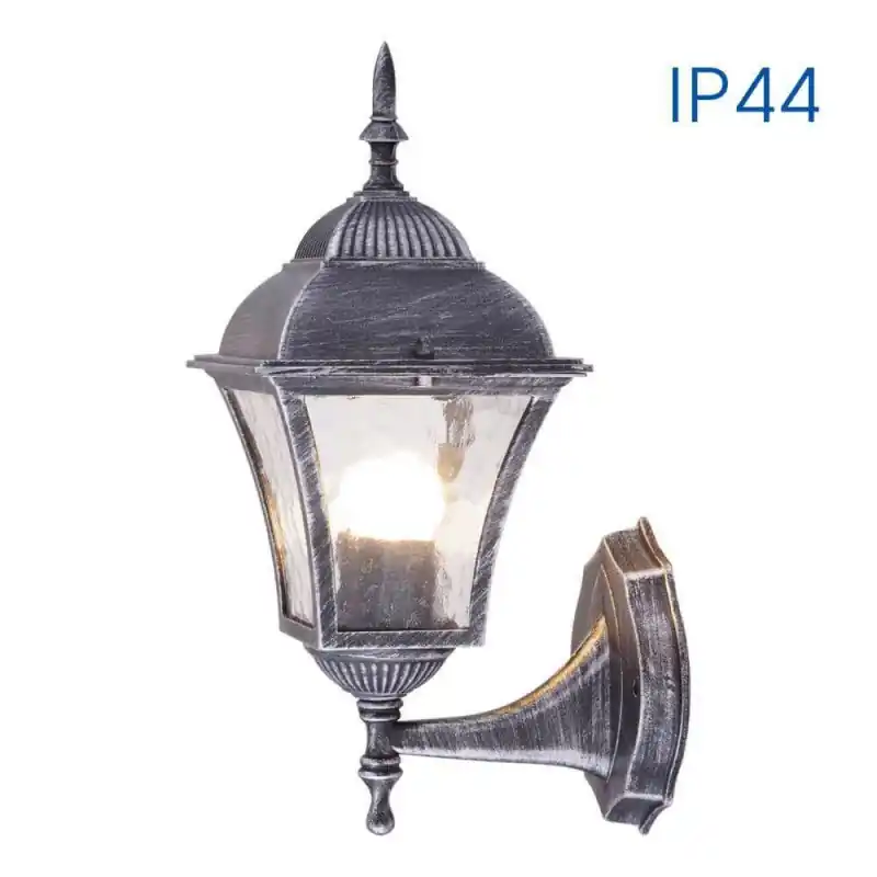 Ofertă limitată Aplica tip felinar Vivalux SOFIA UP, E27, max 1x60W, IP44, 185x145x350mm, Argintiu, bec neinclus