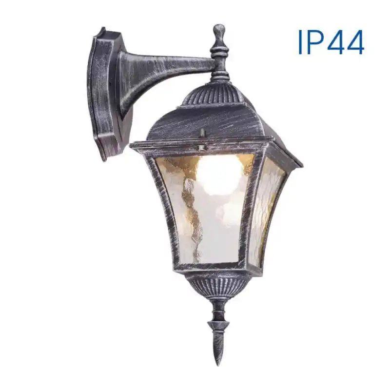 Aplica tip felinar Vivalux SOFIA DOWN, E27, max 1x60W, IP44, 185x145x350mm, Argintiu, bec neinclus Comandă acum