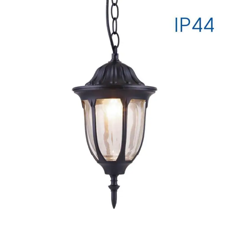 Cel mai vândut Pendul tip felinar Vivalux TOSCA, E27, max 1x60W, IP44, 163x163x1100mm, Negru, bec neinclus