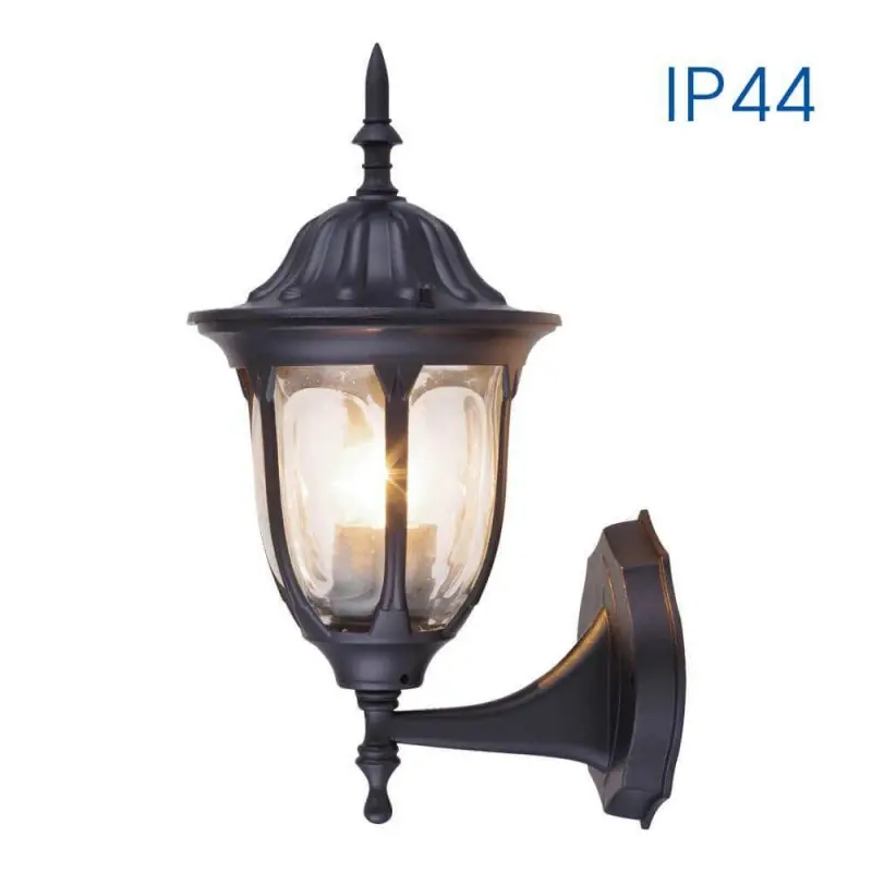 Aplica tip felinar Vivalux TOSCA UP, E27, max 1x60W, IP44, 205x163x375mm, Negru, bec neinclus Reducere extra