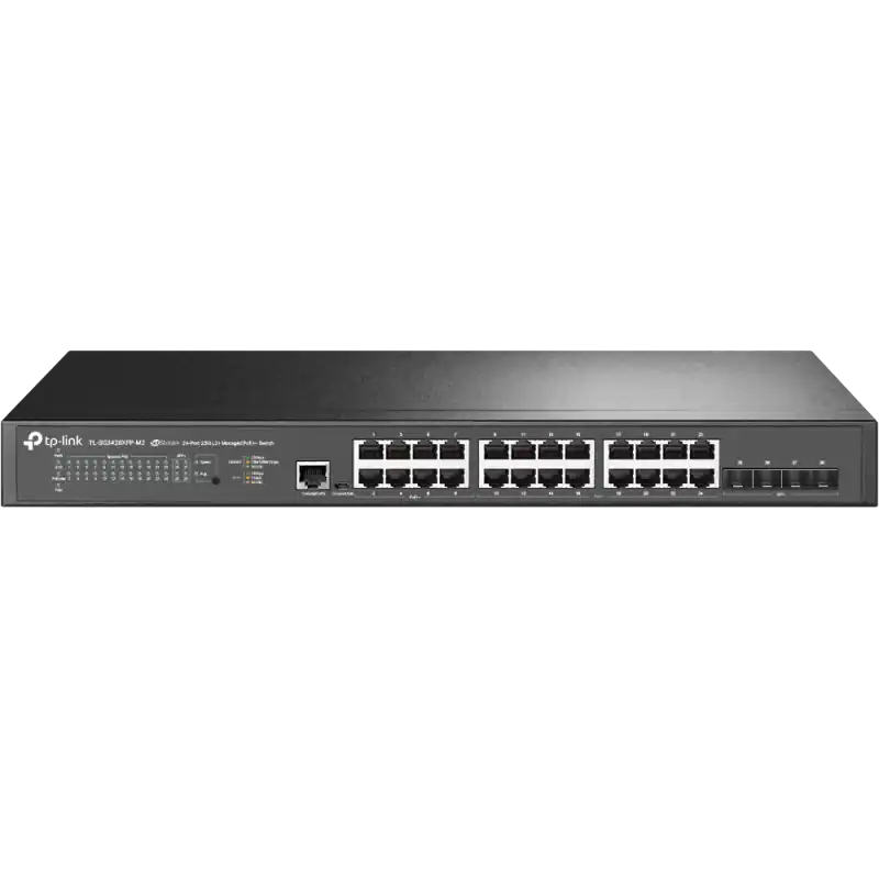 Reducere "JetStream™ 24-Port 2.5GBASE-T and 4-Port 10GE SFP+ L2+ Managed Switch with 16-Port PoE+ & 8-Port PoE++ PORT: 24× 2.5G RJ45 Port